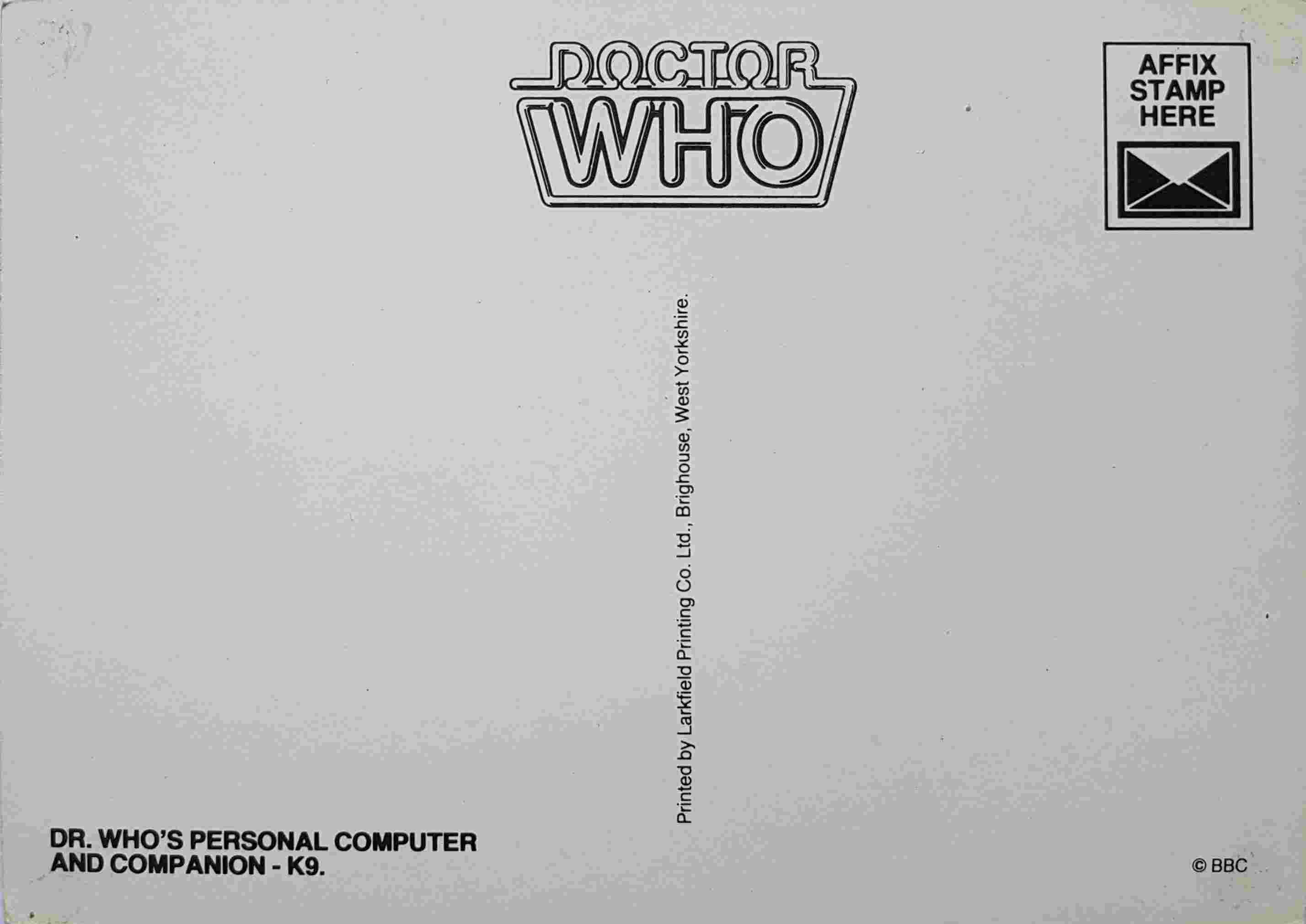 Picture of PC-DW-K9-2 Doctor Who - K-9 by artist Unknown from the BBC records and Tapes library